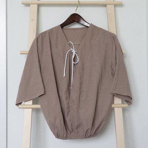Women's Top Minimalist Elbow-length Blouse Size S